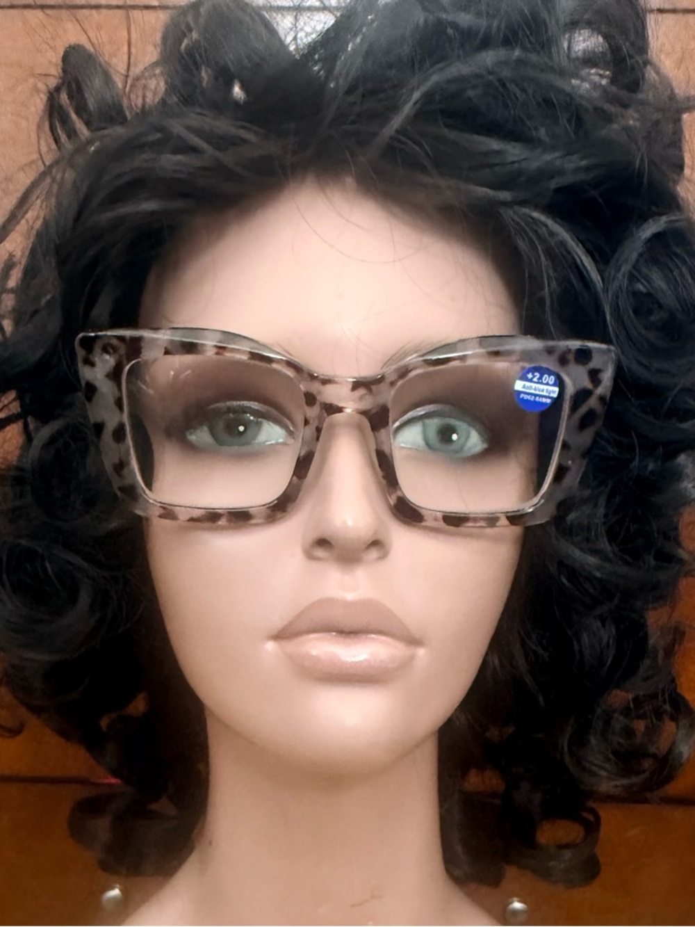 Chic Grey Tortoise Oversized +2.00 strength reading glasses